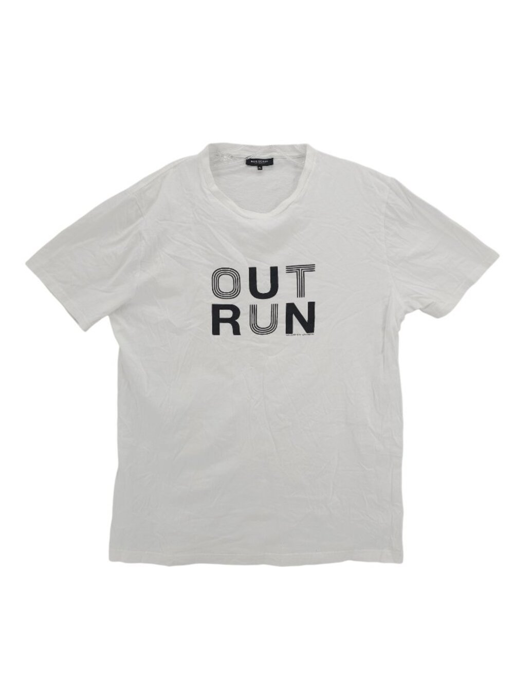 RON DORFF Paris Stockholm White Tee T-Shirt OUT RUN 100% Cotton Size XL
